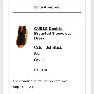 Guess double breasted sleeveless dress